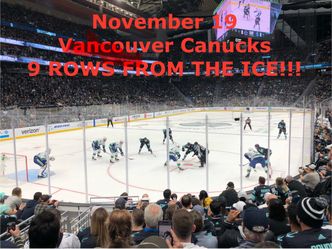 [11/19] Seattle Kraken v. Vancouver Canucks (9 ROWS FROM THE ICE!!)
