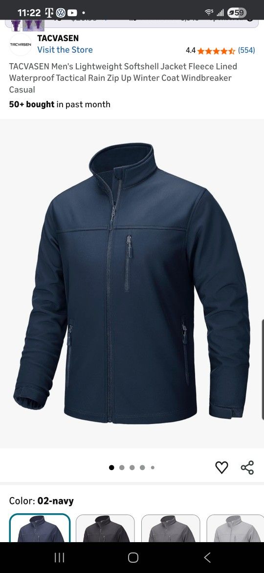 Brand New With Tags Tacvasen Jacket 