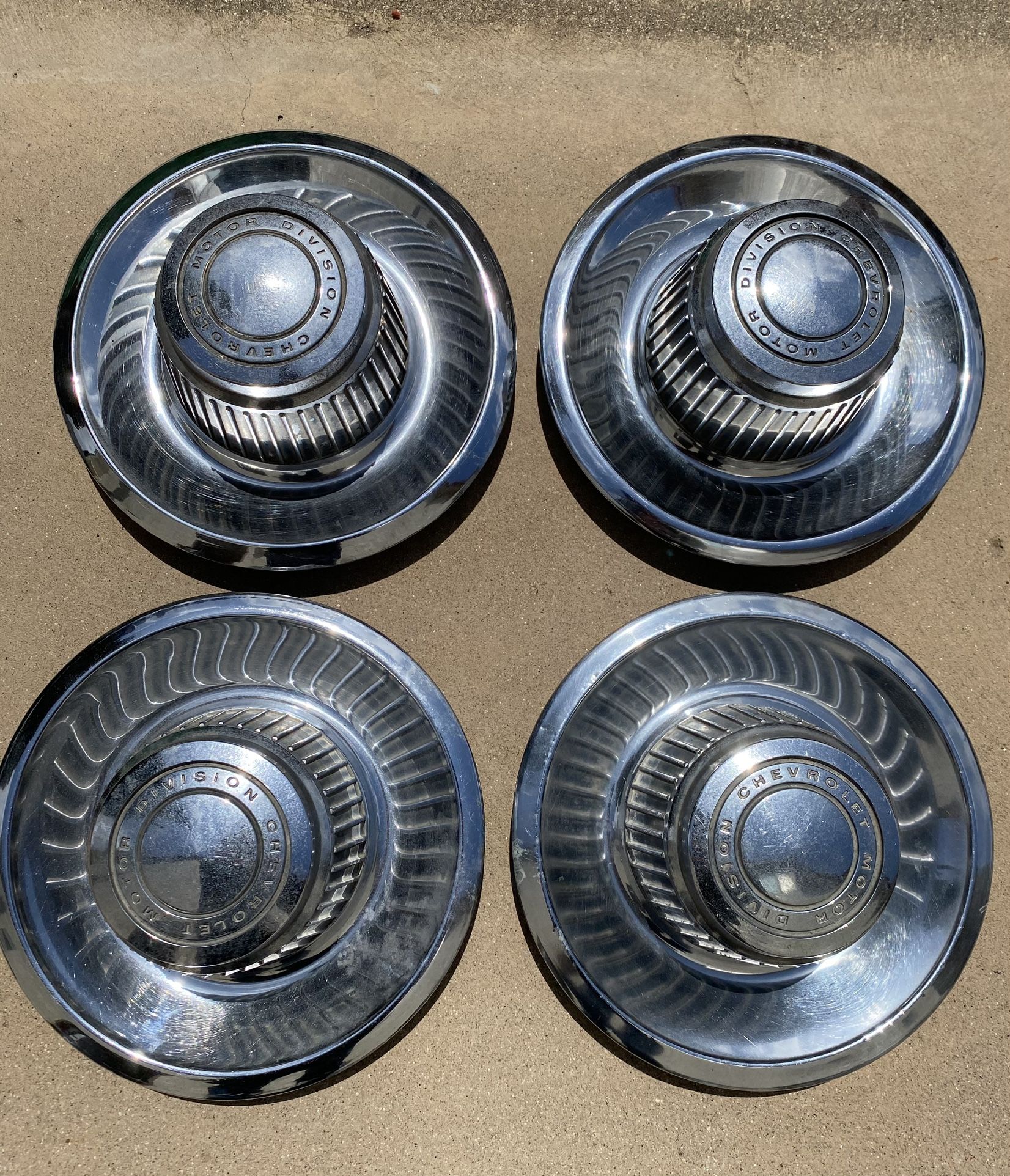 Vintage Chevy Hubcaps 