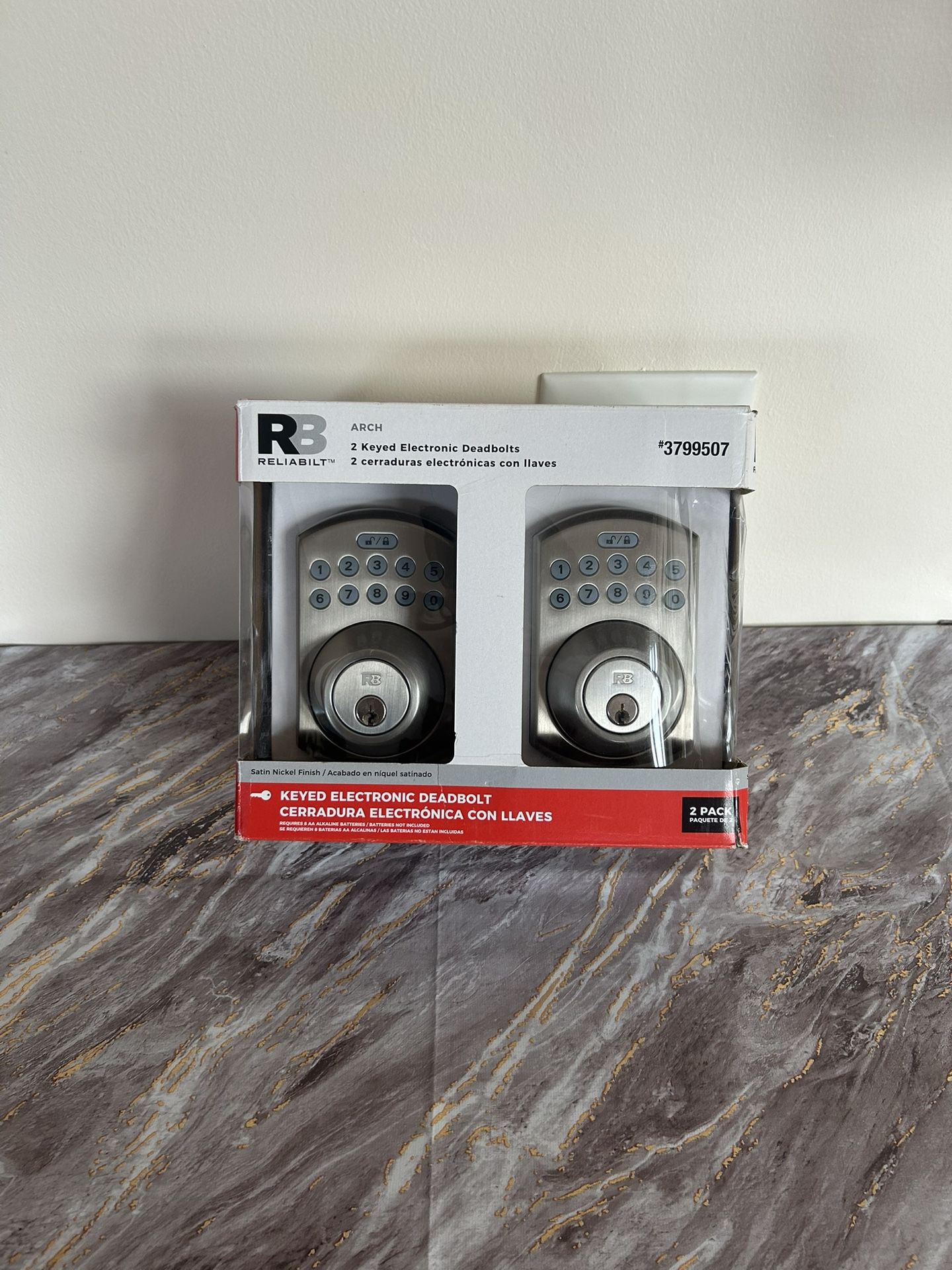 Brand New Reliabilt Arch 2-count Satin Nickel deadbolt lock