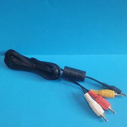 2.5mm Mini Stereo Aux Plug To 3 RCA Male Adapter AV Audio Video Cable 5.5ft.