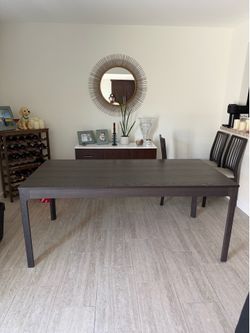 IKEA EKEDALEN Dark Brown Wood Expendable Dining Table