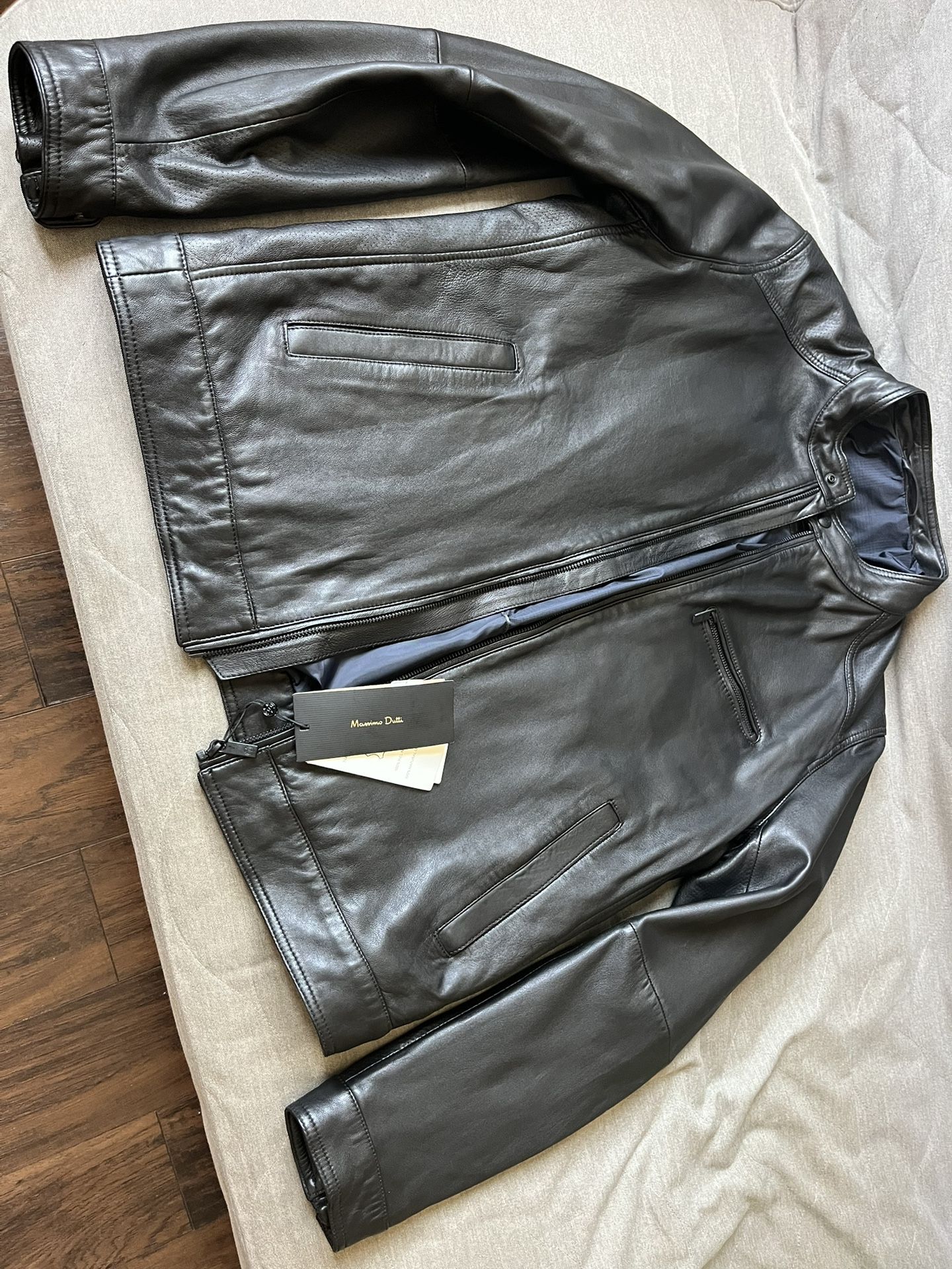 Leather sport jacket.