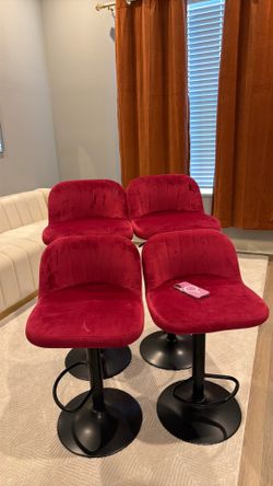 Fuchsia bar stool set  (4)
