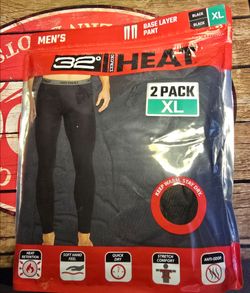New 32 degrees men's heat pant 2 pack