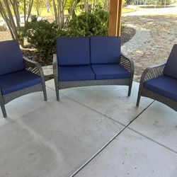 Wicker patio furniture