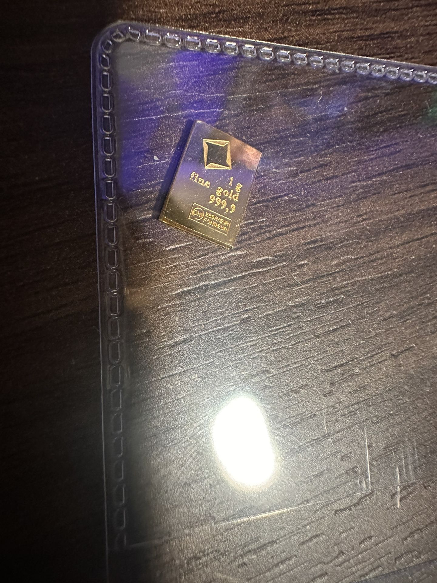 1 Gram Fine Gold Bar .999.