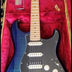  Stratocaster HSS LTD EDITION With Hard Case, Awesome Player Series on Gorgeous Blue Plus Top With Tremolo; Best$ or Trade a US TELECASTER +$ To U