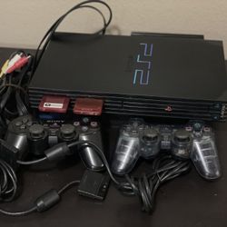 PlayStation 2 PS2 SCPH-39001 Fat Console W/ Cords 2 Controllers
