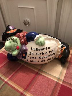Cute witch Halloween decoration