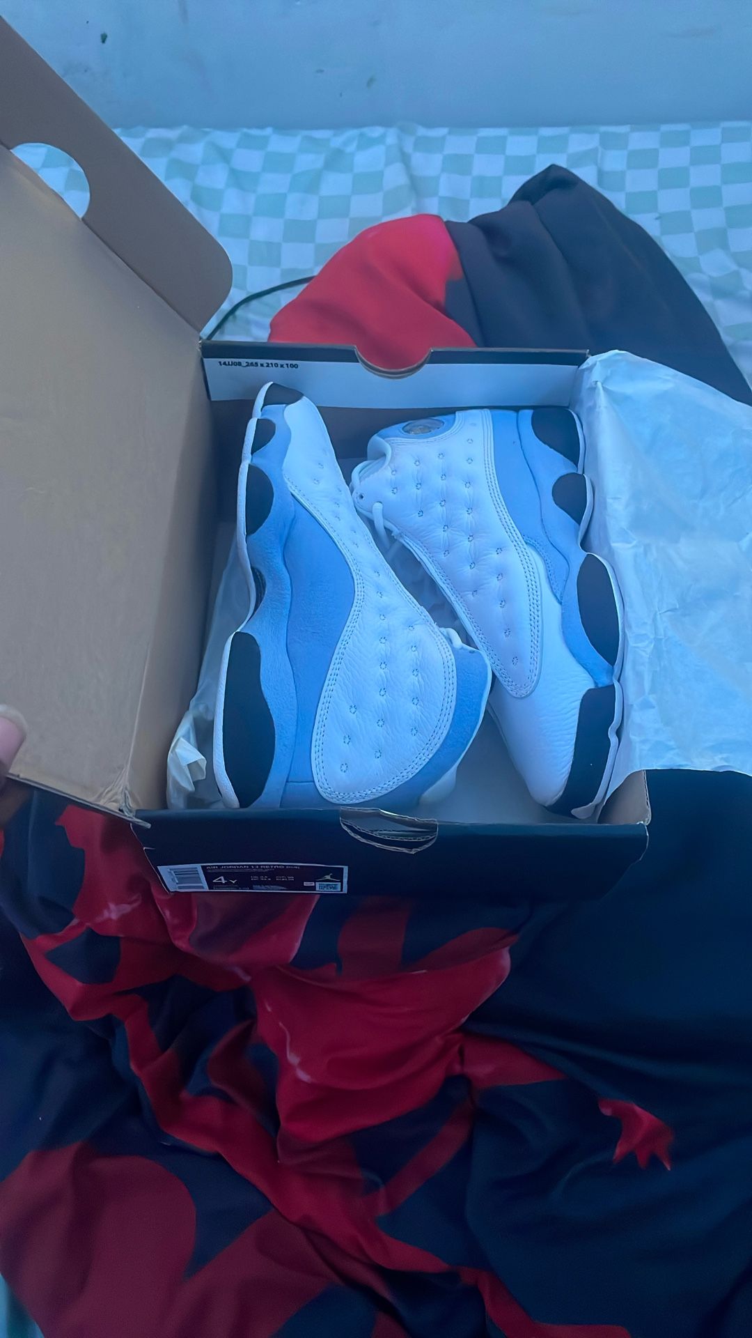 Air Jordan 13 Retro White And Blue 4y