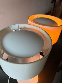 Set of 2 Decorative White Lamps