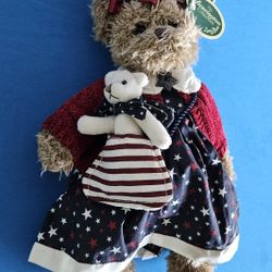 Patriotic Bearington Betsy & Ross Collectible Teddy Bear