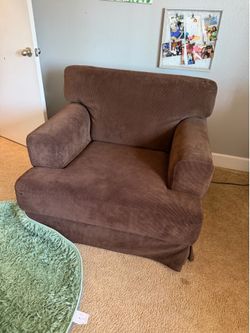 Over stuffed brown living room chair
