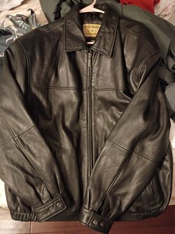 Boston Harbour Black XL Genuine Leather Jacket 