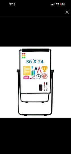 White Board Easel Office Portable Dry Erase Boards with Stand, Flipchart Easel Height Adjustable 36x24 inches, Perfect for Classroom, Preschool, Homes