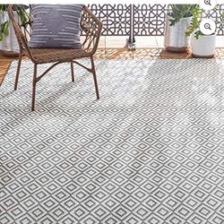 Home Dynamix Tripoli Lydia Modern Diamond Indoor/Outdoor Area Rug, Grey/Cream, 5'3"x7'3"