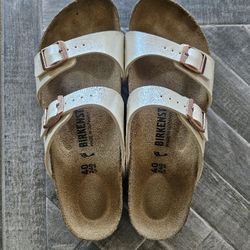 Like New - Golden Birkenstock Sandals