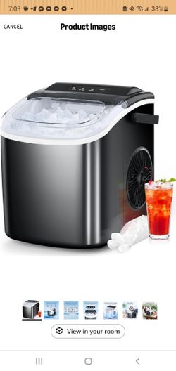Brand New Countertop Ice Maker – 26.5 lbs/24H – Fast Ice Machine – Black – $60 Retail