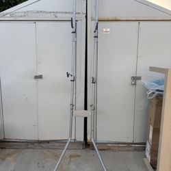 Gray 2-Bike Leaning Garage Bike Rack 