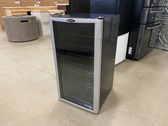 DANBY 36 Bottle Freestanding Wine Cooler in Platinum and Black Model #DWC350BLP