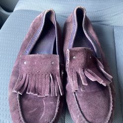 Gucci Suede Burgundy Loafers