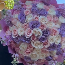 Pre-Order Purple Flower Bouquets For Mothers Day May 11th/Ramos Buchones Morados Para Dia De Las Madres 11 De Mayo