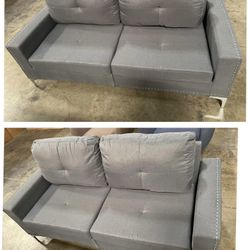 Love Seat Gray Color Matching Couch Set Of 2 Brand New In Box 📦 