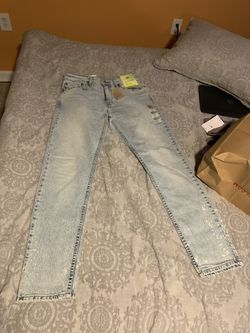 LEVIS FLEX lBLEACHED LIGHT BLUE 31X32  SLIM TAPER STRETCH JEANS MENS NEW  $45