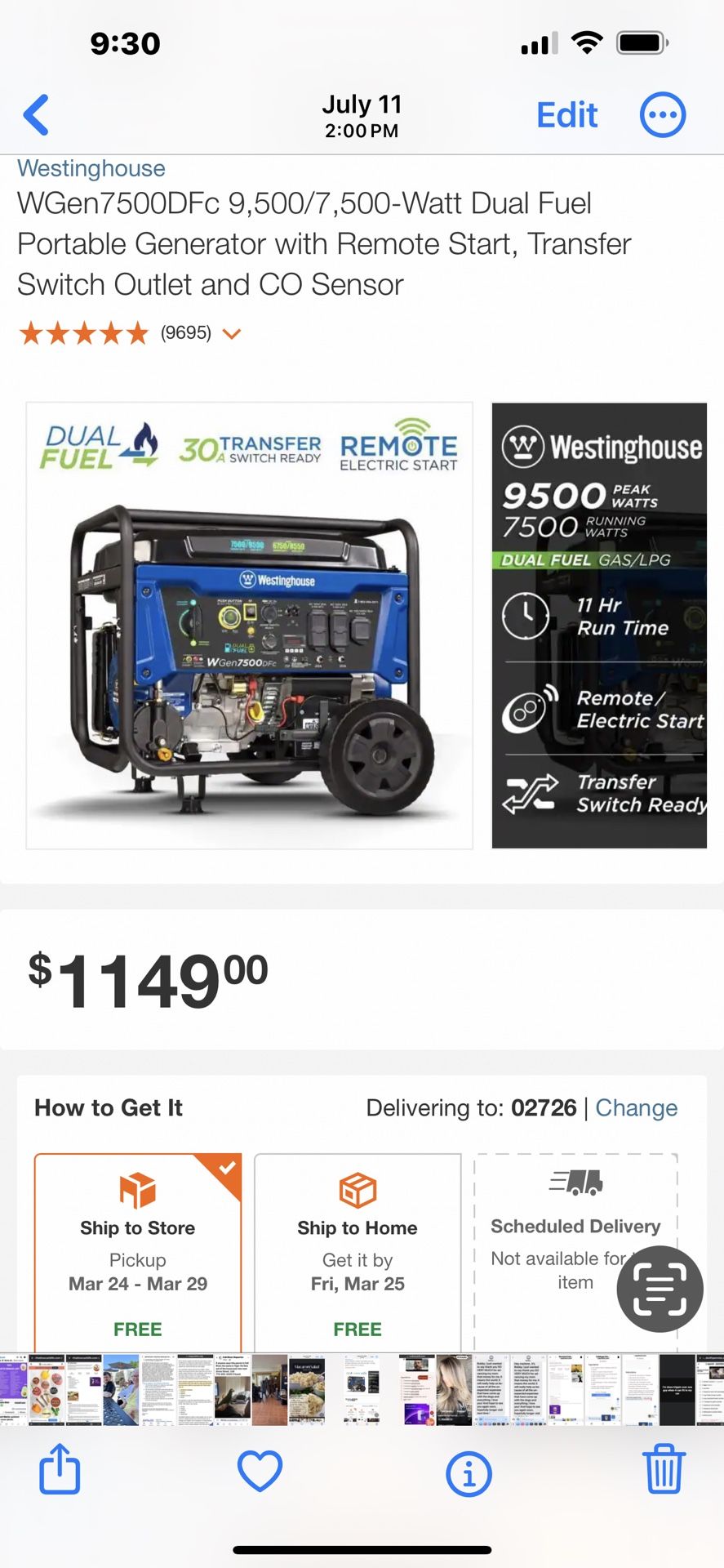 Westinghouse Generator