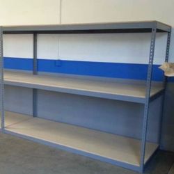 Stock Supply Storage Shelves 96 in W x 36 in D Warehouse Boltless Shelving Similar To Uline Delivery Available