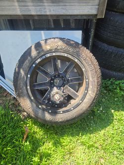 Ballistic Rage 959 20x10 -19, rims and tires,  AS IS!