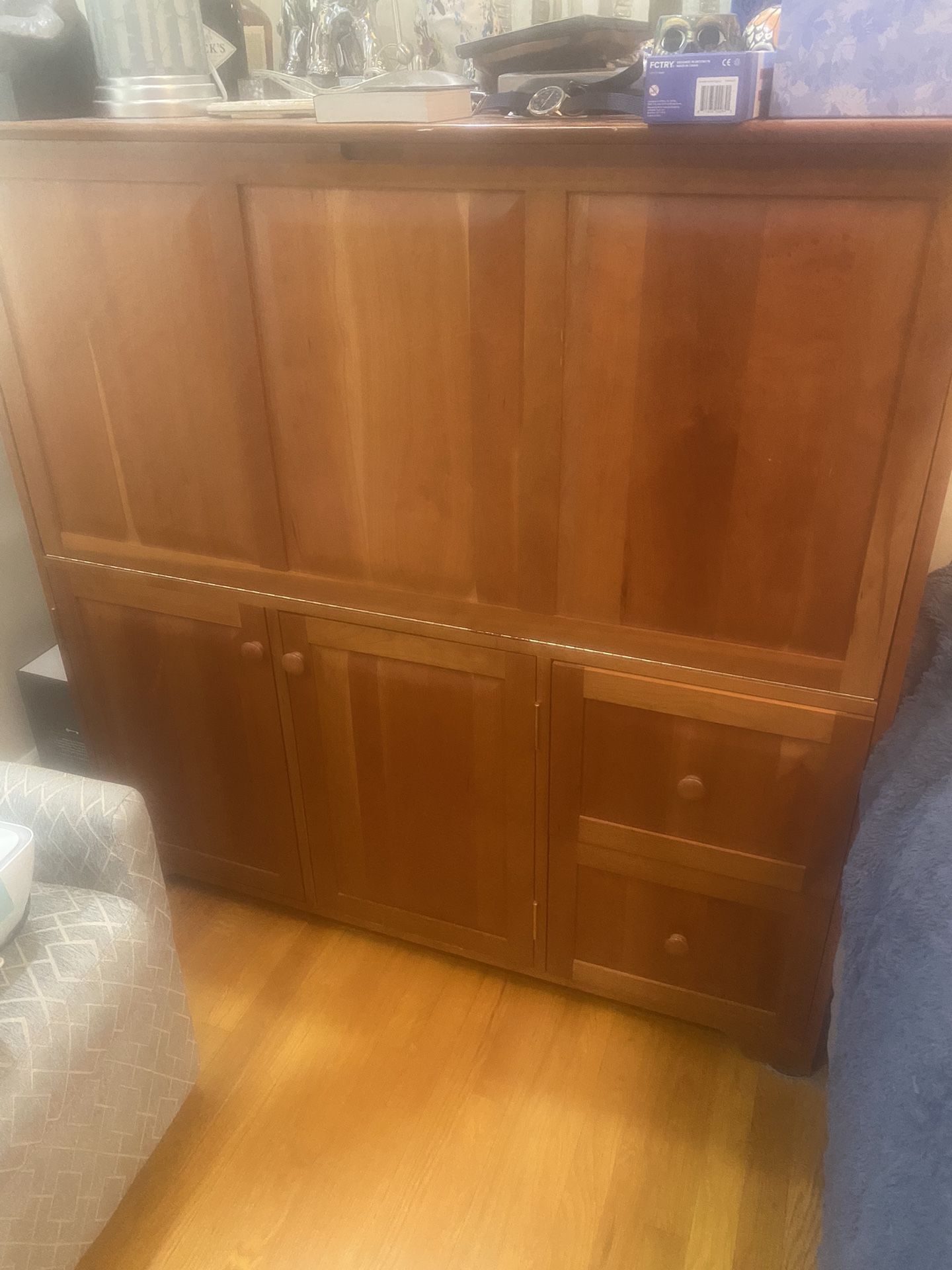 Vermont hardwood Desk Cabinet 
