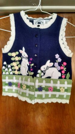 Hartstrings Bunny Vest girl size 4