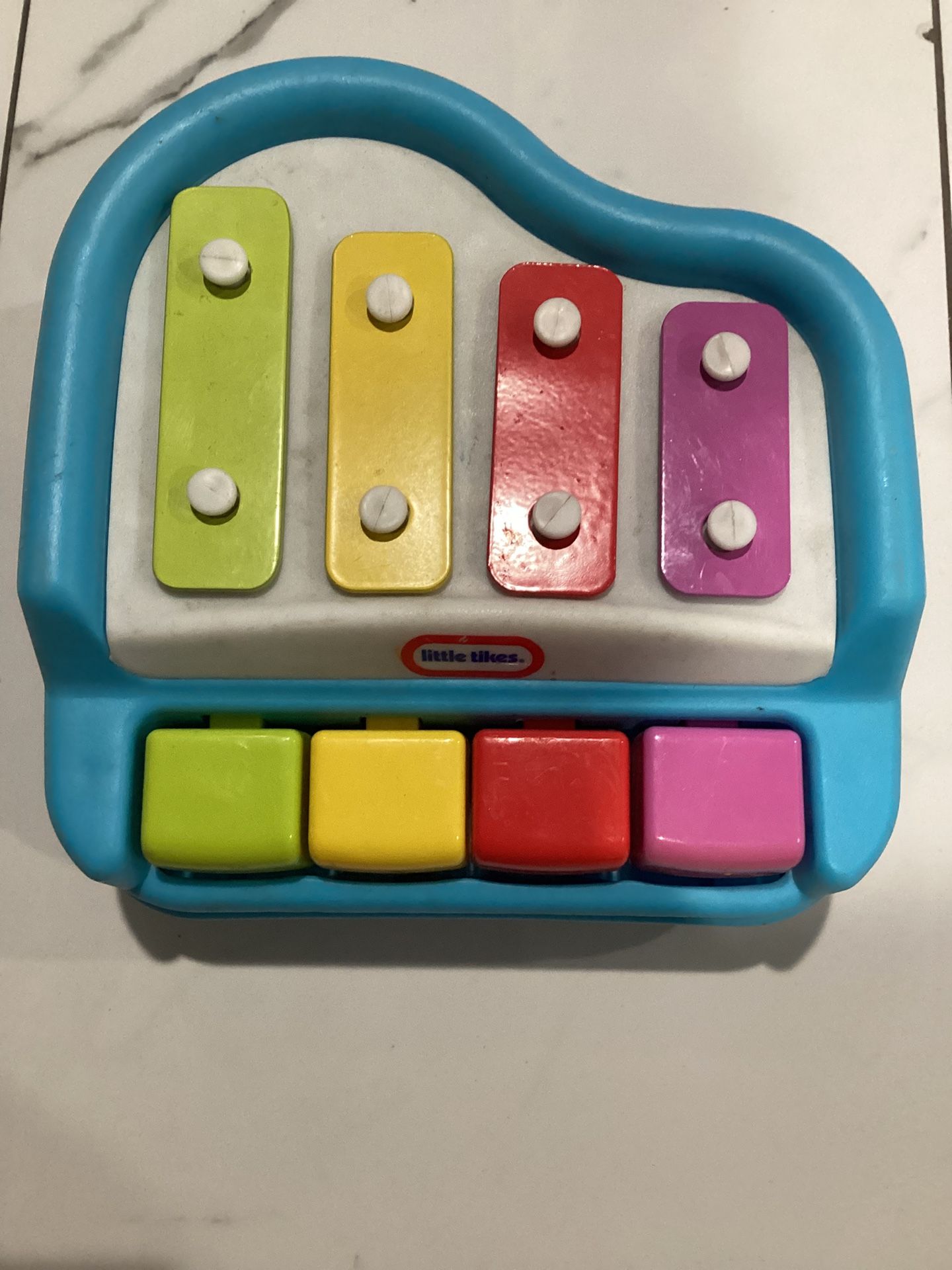 Vintage Little Tikes Red Tap A Tune Piano Xylophone Toddler Musical Toy