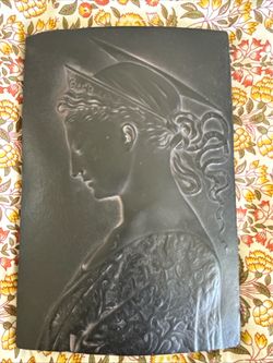 Saint Cecelia Black Facimilies stoneware wall plaque