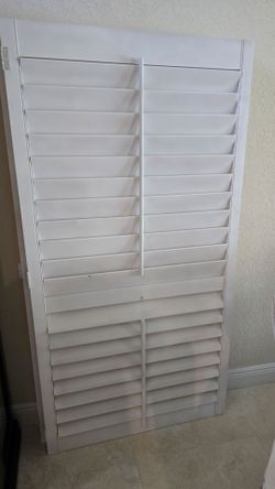 Plantation shutters. 6 x 6 ft