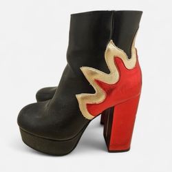Forever21 Flame Ankle Boots