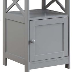 $80 for 2 Gray and Tabke Night Stands With 2 USB Charging Lamps $100