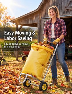 Yard Work Dolly for Leaf Bag or Can