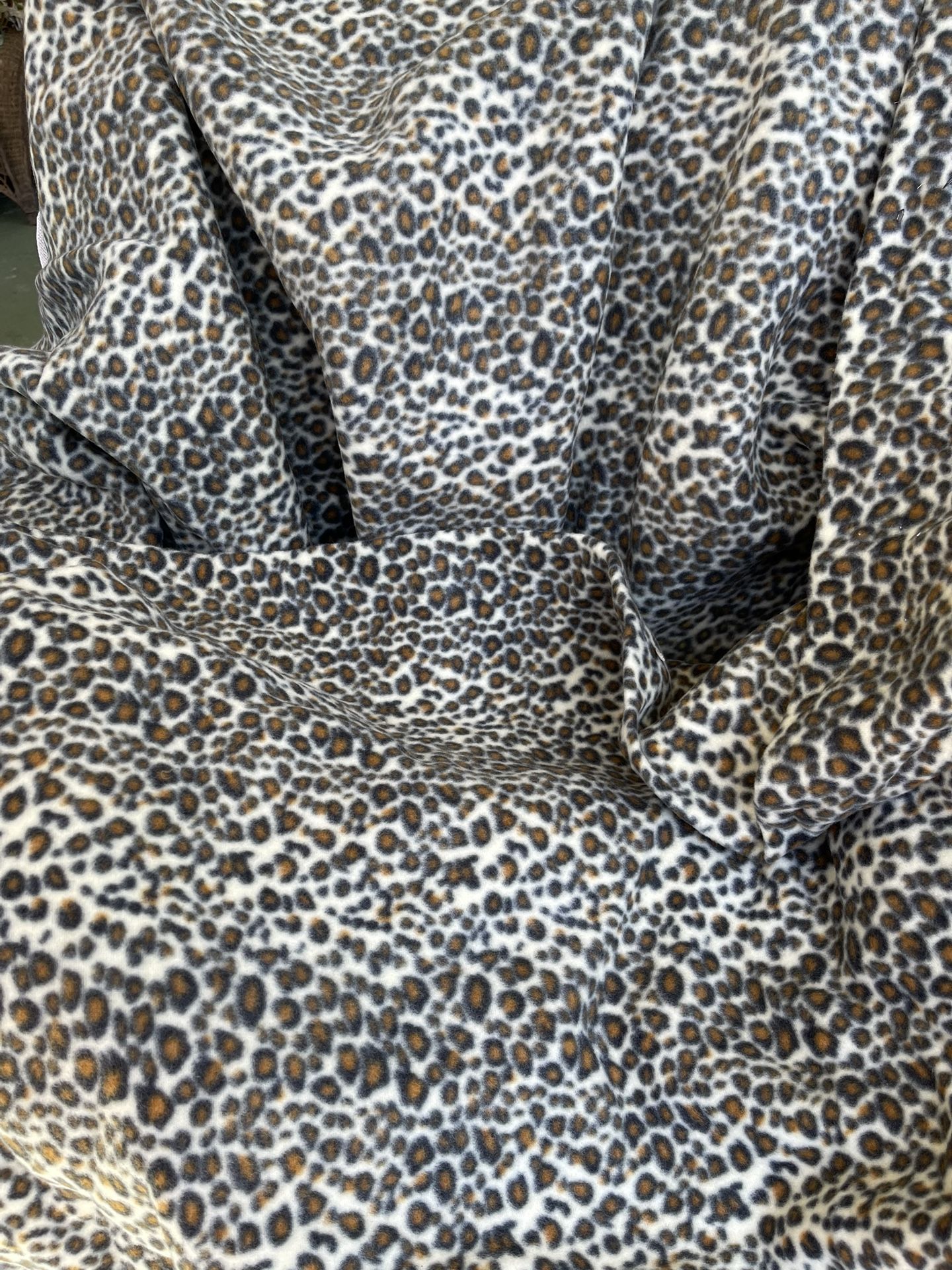 Fleece Jaguar Print Fabric