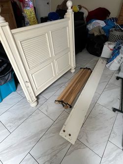 White Vintage Twin Sized Bed Frame