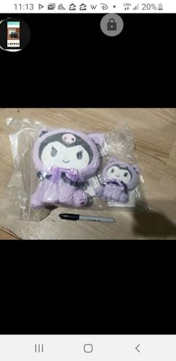 Hello kitty and friends Kuromi purple with w71 stickers and keychainI have two unopened brand new Kuromi toys with stickers and keychain. 