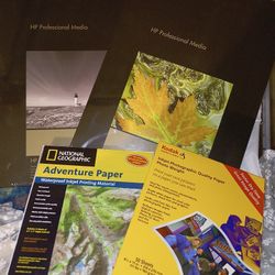 Professional Photo Printer Paper And Random Vintage Camera Parts