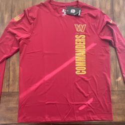 Washington Commanders Long Sleeve  Dri-Fit  Shirt Large NWT