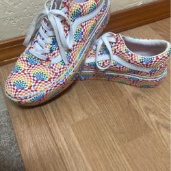 Rainbow Burst Vans