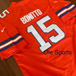 Denver Broncos Bonitto, Hufanga, Nix, Surtain Men Jersey Orange White Navy