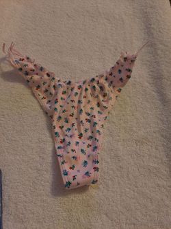 Floral Ribbed Tie-Side Bikini Bottom