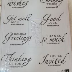 New Stamping Up Sincere Salutations Set