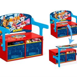 PAW Patrol 2-in-1 Activity Bench and Desk by Delta Children - Greenguard Gold Certified, Blue